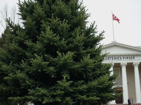 Sauerland Christmas Tree Decorates Chancellor's Office