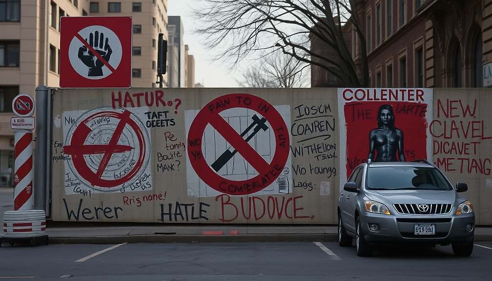 Hanau Cars Defaced with Blood and Hate Symbols