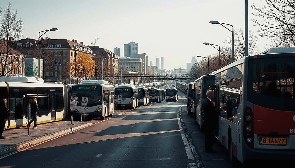 Verdi Warning Strike Halts Public Transport Across Germany, Affecting 150 Companies and 100,000 Workers.