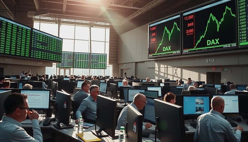 DAX Rises 0.4% to 25,265 Amid Cautious Optimism as Trading Volume Slows, Euro Weakens, and Brent Oil Declines.