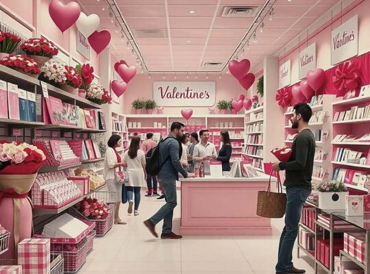 Chocolates +17..8%, Flowers +5.3%, Dining +3.6%