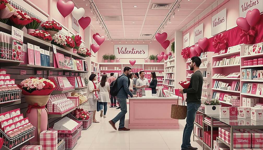 Chocolates +17..8%, Flowers +5.3%, Dining +3.6%