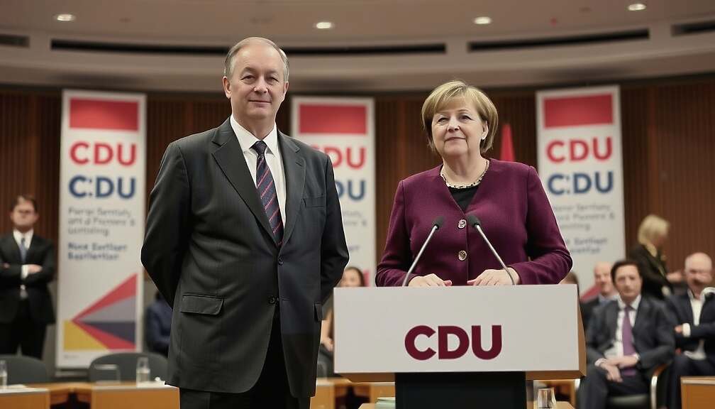 Merz Praises Merkel's Stuttgart Visit as a "Richening" Boost for the CDU Congress.