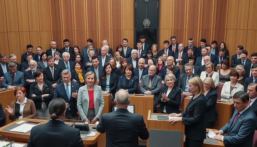 German Social Association Demands Equal Male-Female Representation in Parliament.
