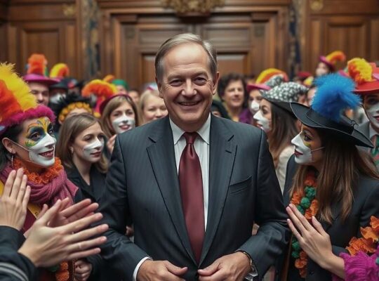 German Chancellor Merz Hosts 140 Carnivalists at the Kanzleramt, Blending Politics with Festive Spirit