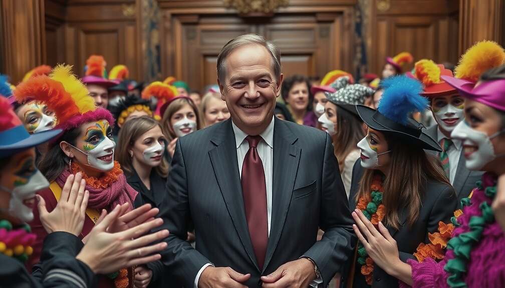 German Chancellor Merz Hosts 140 Carnivalists at the Kanzleramt, Blending Politics with Festive Spirit