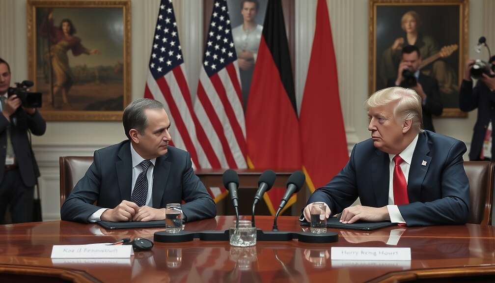 Merz to Tackle Trade Dispute and Security Issues with Trump During Washington Visit