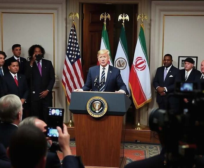Trump Urges Iran to Halt Nuclear Ambitions, Warns of Possible Military Strike if It Persists.