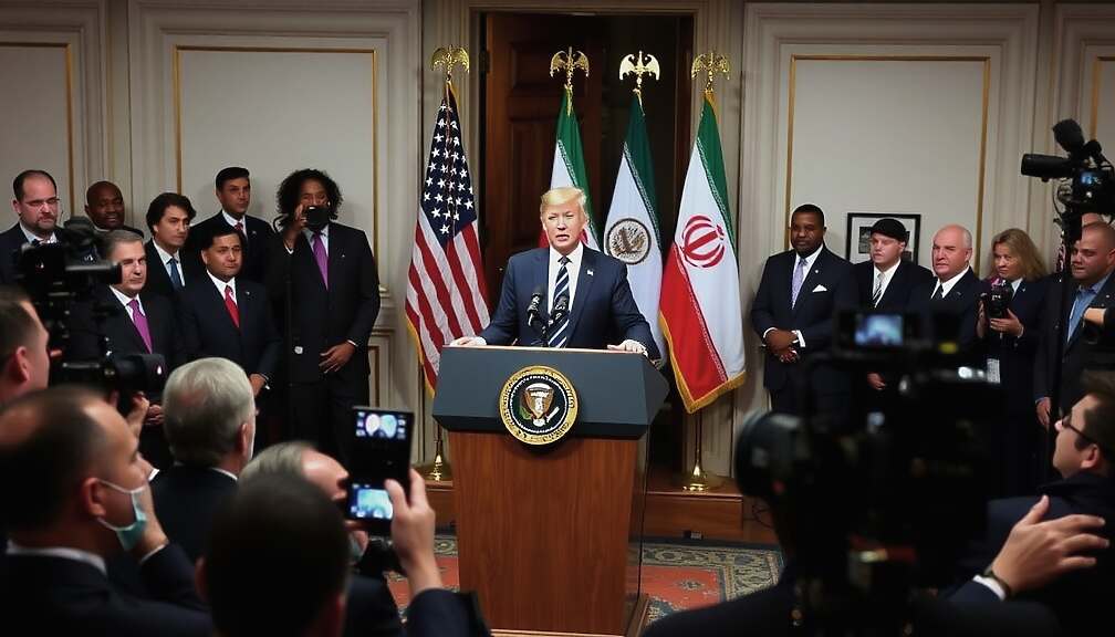 Trump Urges Iran to Halt Nuclear Ambitions, Warns of Possible Military Strike if It Persists.