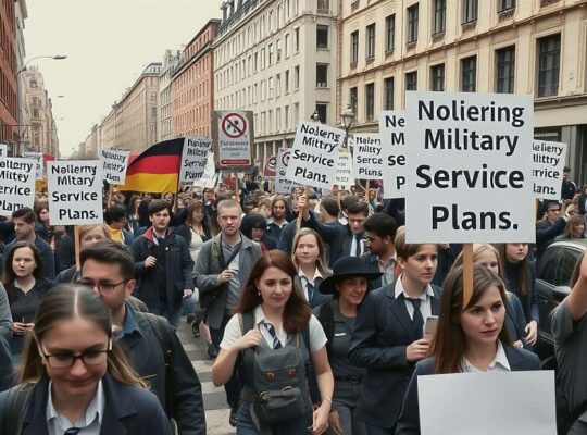 German Students Take to the Streets Nationwide to Oppose Proposed Reinstatement of Conscription