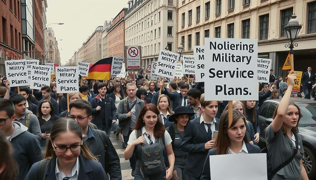 German Students Take to the Streets Nationwide to Oppose Proposed Reinstatement of Conscription