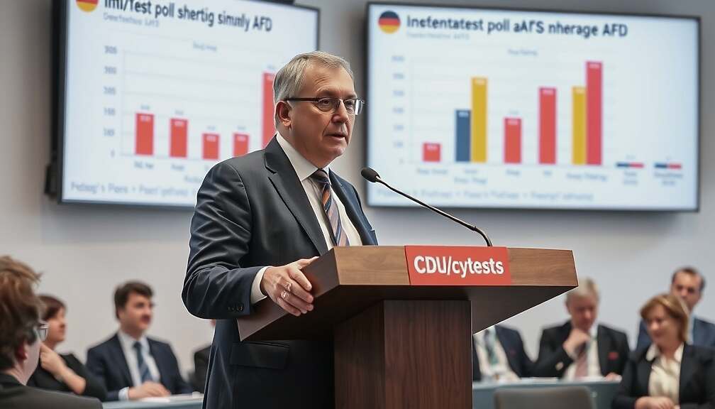 Infratest Poll Reveals Union 28% Ahead of AfD 23% in Sunday Vote Scenario, SPD Drops to 14% - Union Urges Clear Distinction from AfD.