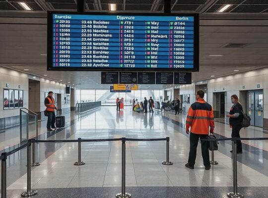 Berlin Brandenburg Airport Strikes Leave All Passenger Flights Cancelled.