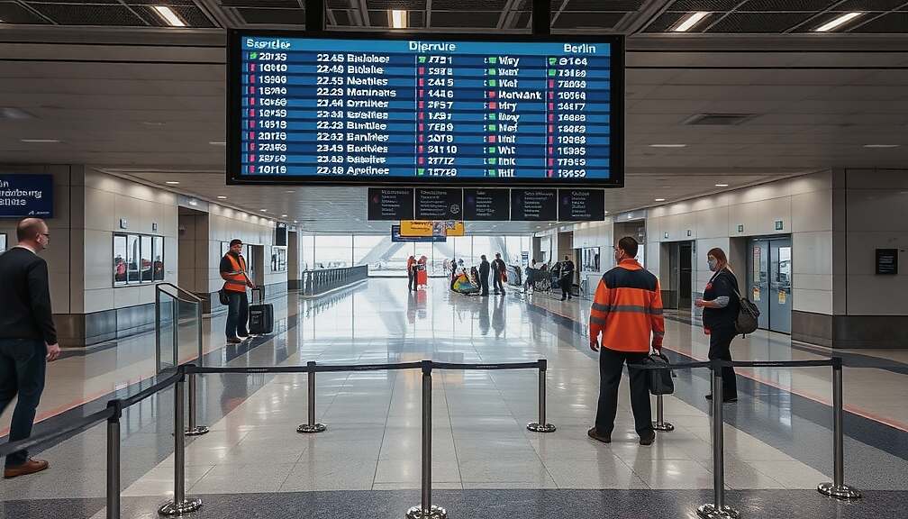 Berlin Brandenburg Airport Strikes Leave All Passenger Flights Cancelled.