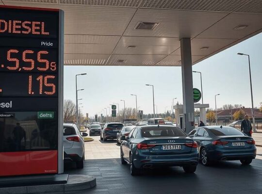 German Diesel Prices Surge to Record High, Gasoline Rises Amid Iran War - Calls for Temporary Fuel Tax Cut Escalate.