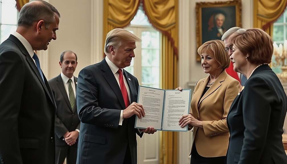 German Chancellor Merz Gifts Trump 1785 Prussian Trade Treaty During White House Visit