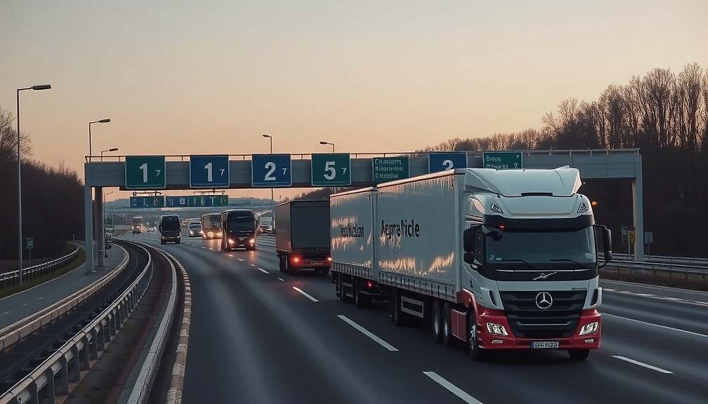German Truck Toll Traffic on Autobahn Rises 0.7% in February, Hinting at Strong Industrial Activity