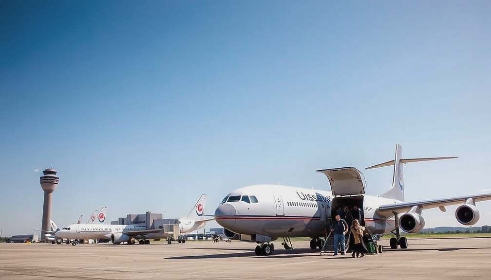 First German Evacuation Flight for Vulnerable Passengers Lands in Frankfurt.