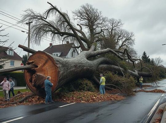 Tree Falls in Flensburg, Injuring Several People During Easter Outing