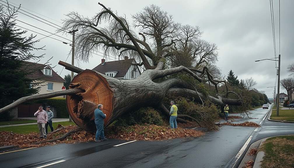 Tree Falls in Flensburg, Injuring Several People During Easter Outing