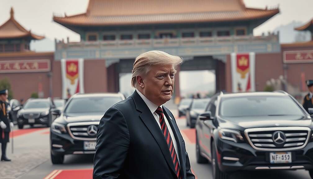 Trump Arrives in Beijing for High-Stakes Talks with China Over Trade and Middle East