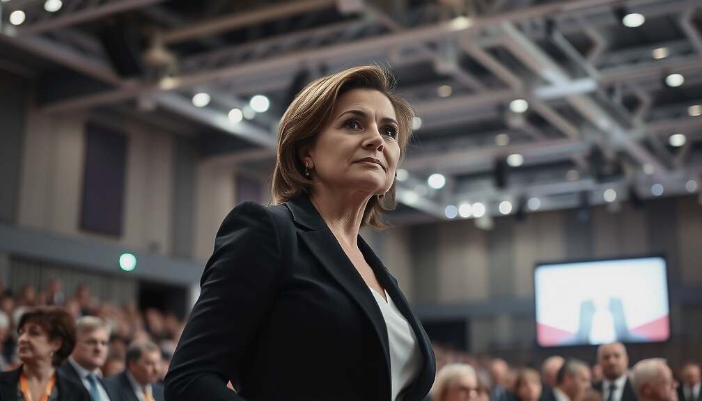Linken Chief Schwerdtner Embraces Internal Power Struggle and Platform Debate at Party Congress