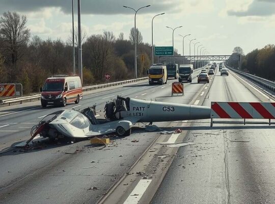 Paraglider Crashes onto Autobahn in Germany; One Dead, One Seriously Injured