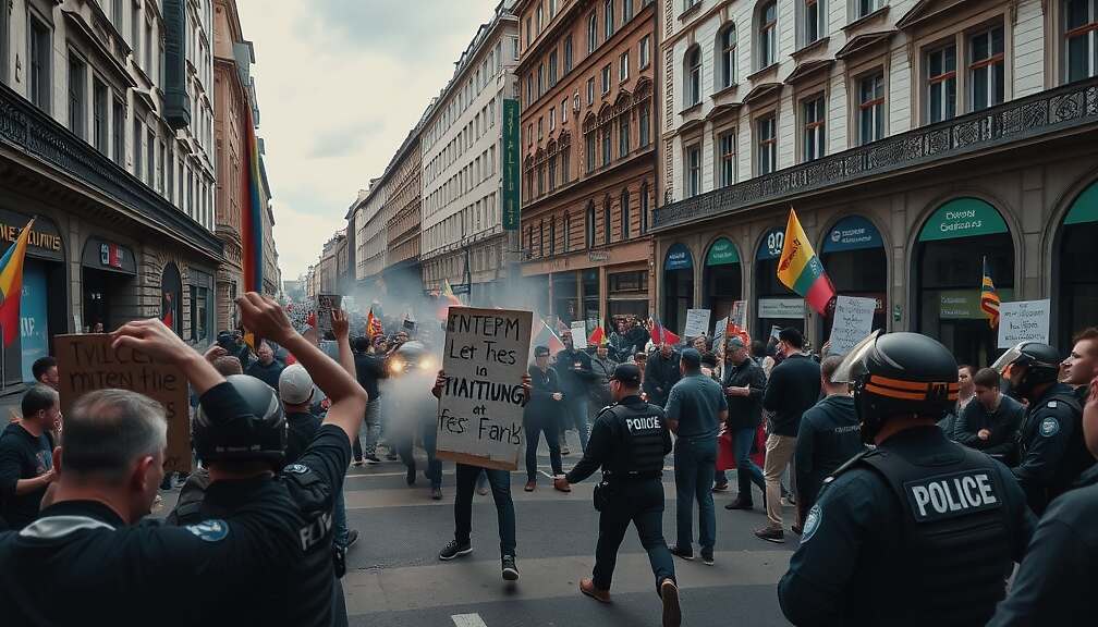 German Government Condemns Violent Protests Outside Genf G7 Summit