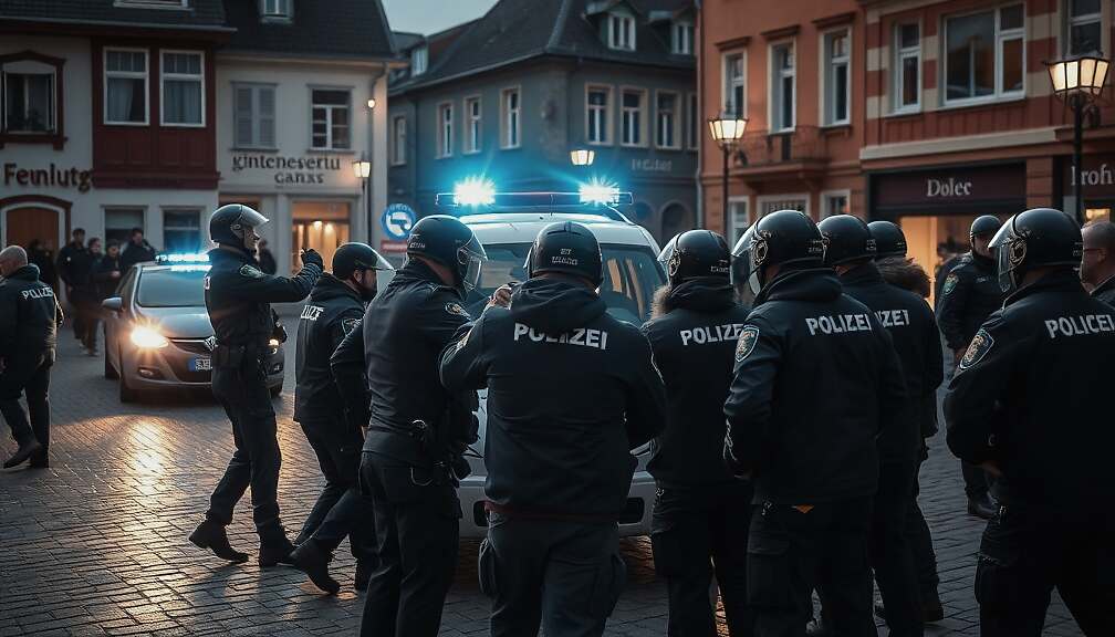 Police Swarms Rendsburg Over Suspected Armed Threat in Bar Incident