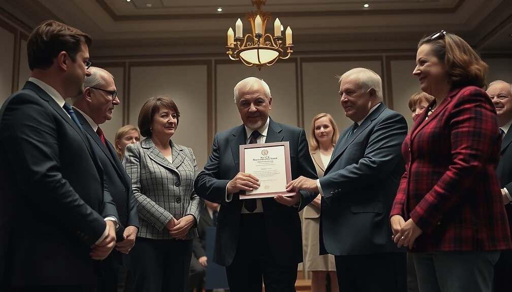 Günther Jauch Honors Brandenburg's Heritage with State Service Award for Cultural Philanthropy