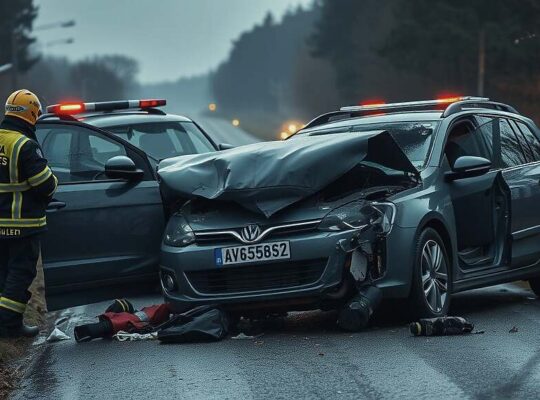 Fatal Head-On Impact Kills Four in Thuringian Country Road Accident