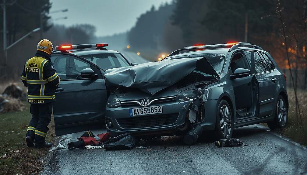 Fatal Head-On Impact Kills Four in Thuringian Country Road Accident