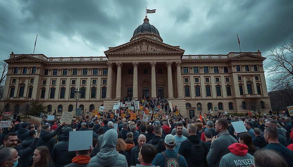 CDU Criticizes DGB Protest Ahead of Government Negotiations at Chancellor's Office