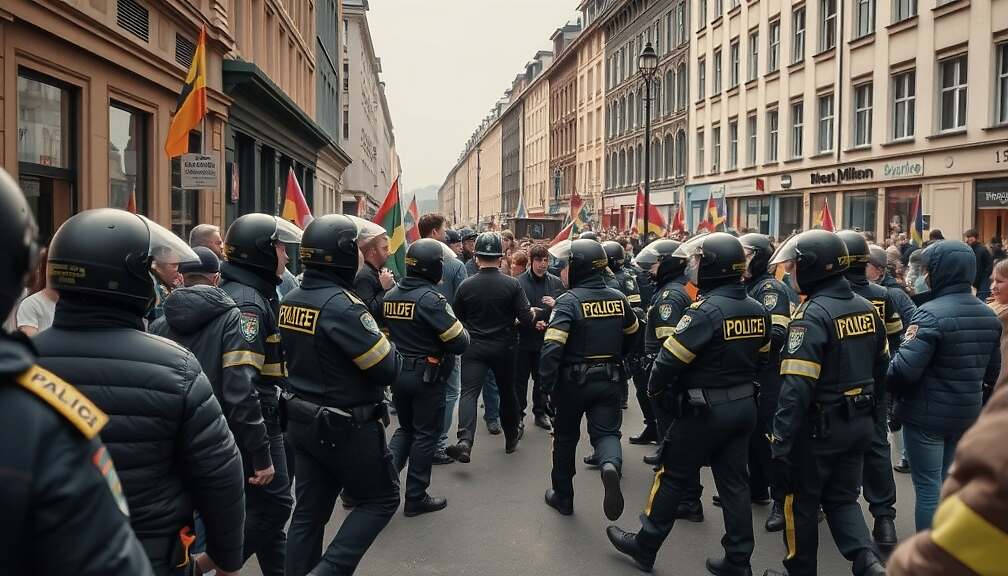 Mass Protests Converge on AfD Party Congress in Erfurt, Sparking Police Response and Road Blockades