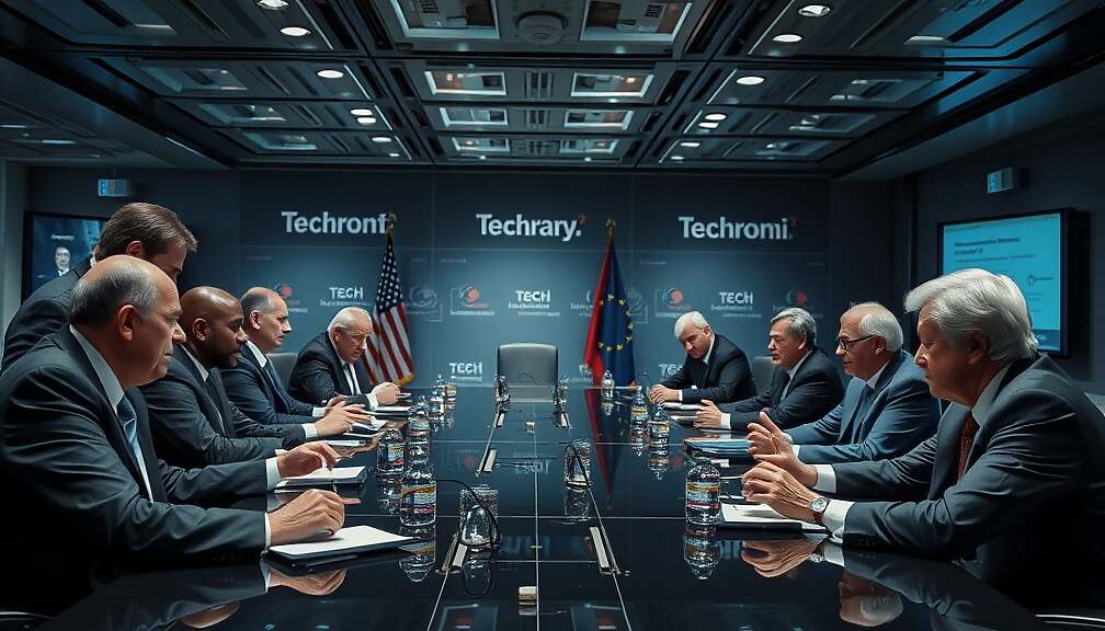 Trump Vows Investigation and Tariffs Against European Union Over Tech Penalties