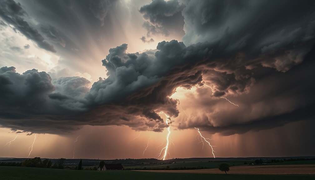 Severe Thunderstorm Warning Issued for Southern Germany: Residents Brace for Hail, Flooding, and High Wind Damage