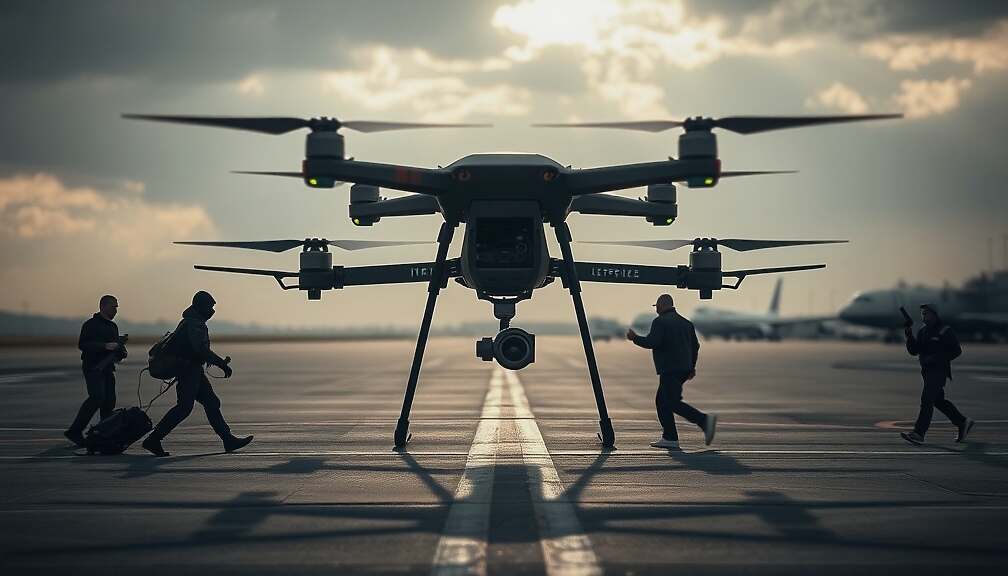 Airport Drone Bomb Threat Spurs Warning of "New Hybrid Threat Scenario"