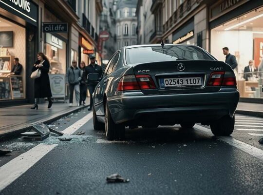 High-Speed Crash in Hessen: Car Violates Pedestrian Zone, Leaving Eight Injured