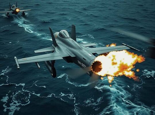 Romanian Fighter Jet Downing Destructive Marine Drone Near Black Sea Gas Field