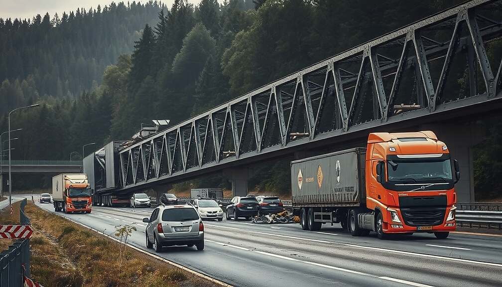 Bridge Girder Collapse on A81 Causes Serious Injuries and Massive Traffic Jams in Germany