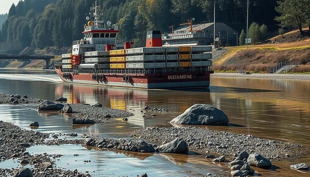 Grüne back temporary Sunday driving ban over as low water threatens vital German shipping lanes