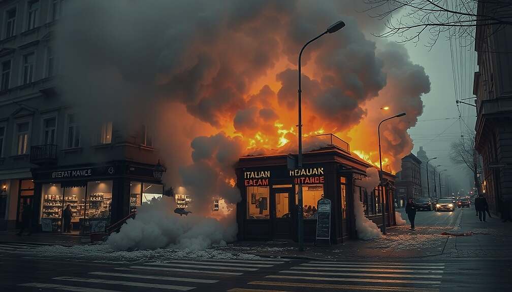 Moskva Explosion Claims Three Lives at Italian Restaurant; Suspect Attacked by Security Guard