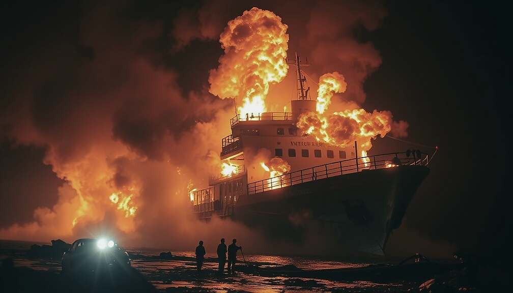 Indonesian Ferry Fire Claims Five Lives, Leaves Dozens Missing