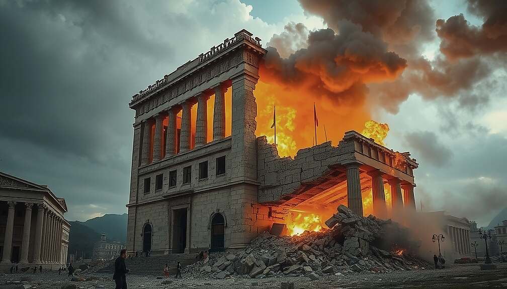 Athen Ancient City Explosion Collapses Building, Injures, as Cause Investigation Underway