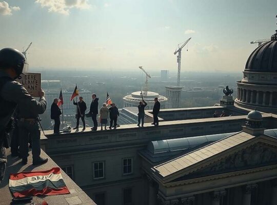 Environmental Activists Stage Dramatic Protest from CDU Headquarters Roof in Berlin