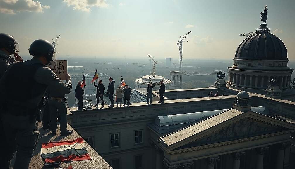 Environmental Activists Stage Dramatic Protest from CDU Headquarters Roof in Berlin