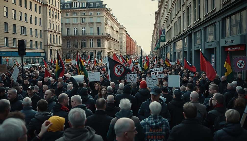 Protests Against Rightward Shift Roar in Sachsen-Anhalt Before Expected AfD Election Surge