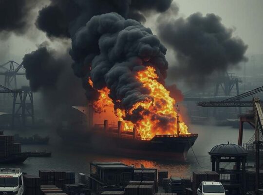 Fatal Blaze on Chinese Cargo Ship Kills At Least 20; Search Continues