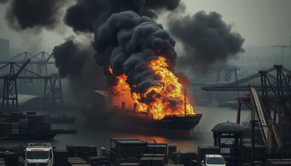 Fatal Blaze on Chinese Cargo Ship Kills At Least 20; Search Continues