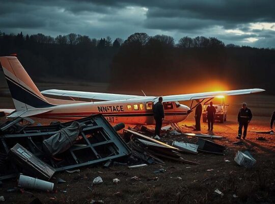 Small Aircraft Crash Near Heilbronn Suspected to Kill Two, Fire Contained